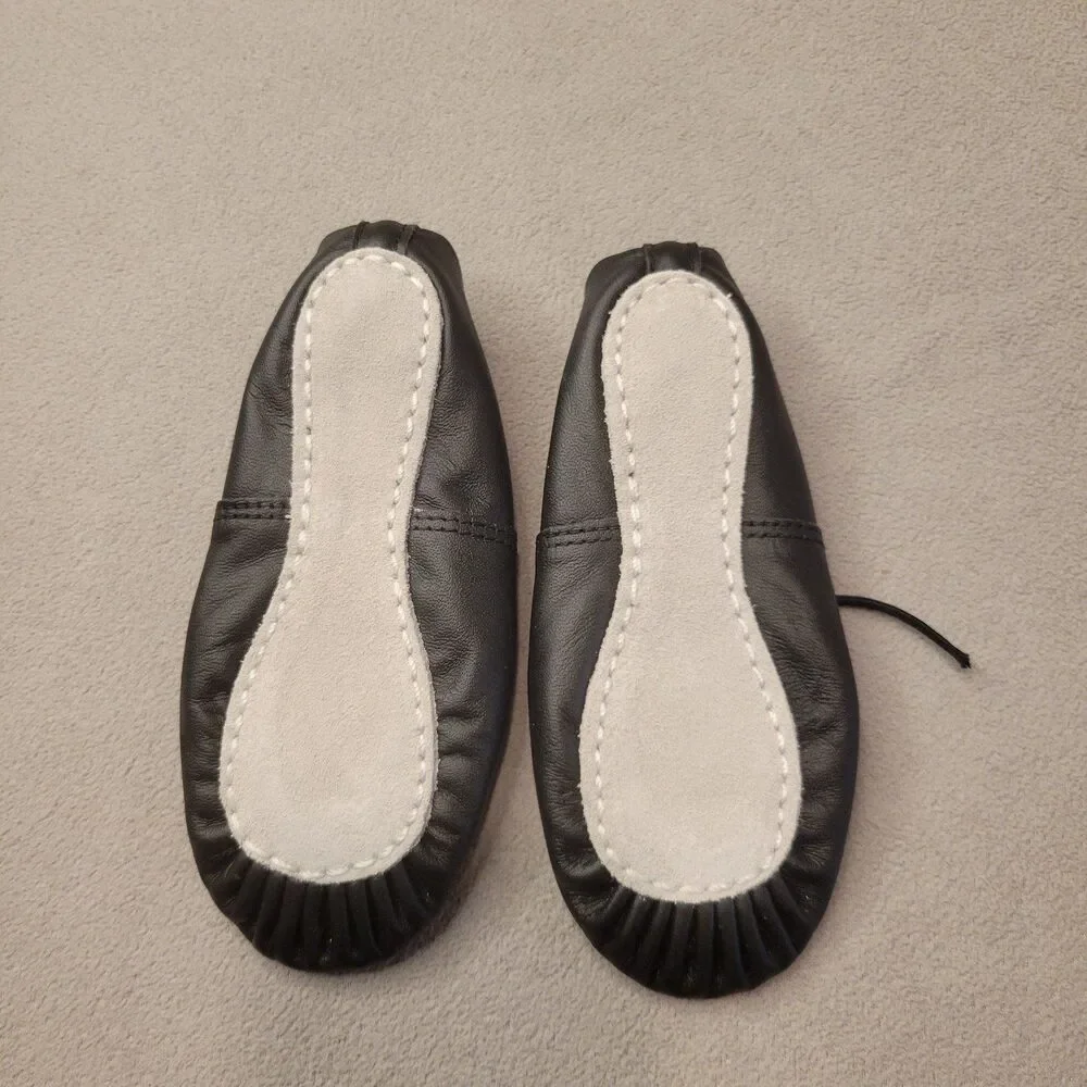 Liberts Girl Flat Ballet Shoes Size 11.5 M Black